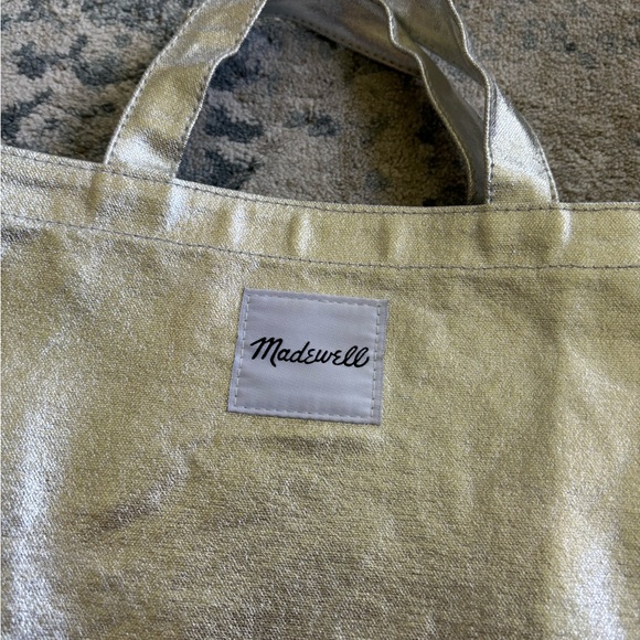 Madewell Metallic Silver Tote - Picture 3 of 5